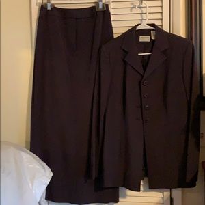 Preview collection —deep plum suit jacket & skirt